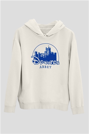 Downtown Abbey Beyaz Unisex Hoodie