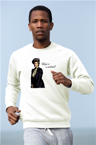 Downtown Abbey Beyaz Unisex Sweatshirt