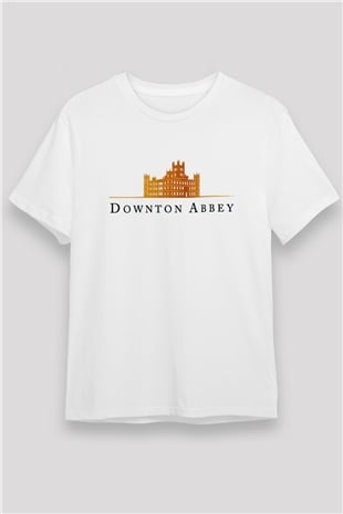 Downtown Abbey Beyaz Unisex Tişört T-Shirt