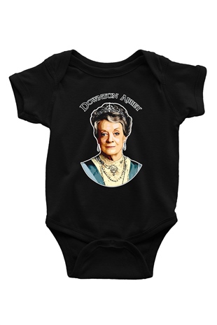 Downtown Abbey Siyah Bebek Body - Zıbın