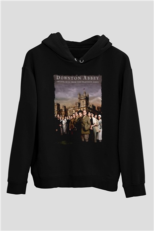 Downtown Abbey Siyah Unisex Hoodie