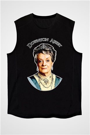 Downtown Abbey Siyah Unisex Kolsuz Tişört