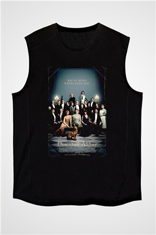Downtown Abbey Siyah Unisex Kolsuz Tişört