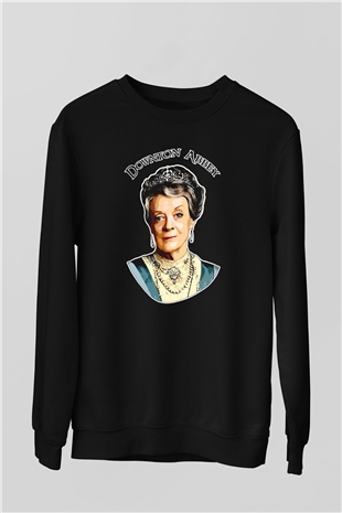 Downtown Abbey Siyah Unisex Sweatshirt