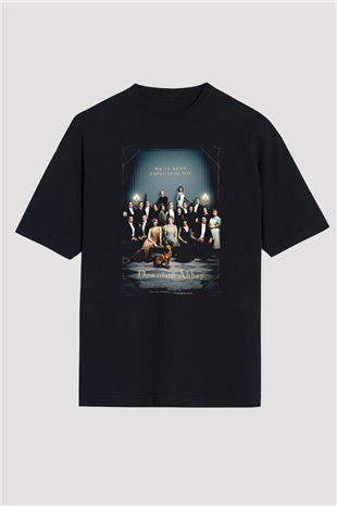 Downtown Abbey Siyah Oversize Tişört Oversize T-shirt