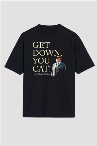 Downtown Abbey Siyah Oversize Tişört Oversize T-shirt