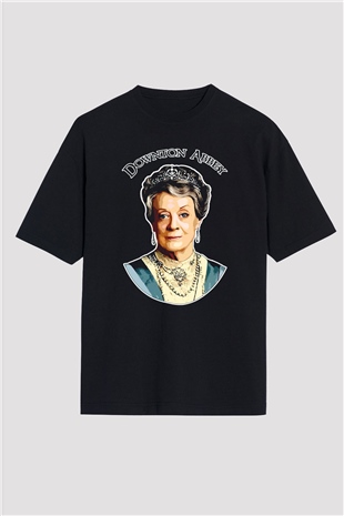 Downtown Abbey Siyah Oversize Tişört Oversize T-shirt