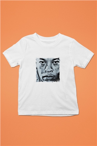 Dr. Dre Baskılı Unisex Beyaz Çocuk Tişört