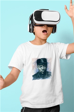 Dr. Dre Baskılı Unisex Beyaz Çocuk Tişört