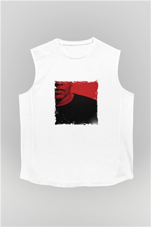 Dr. Dre Baskılı Unisex Beyaz Kolsuz Tişört