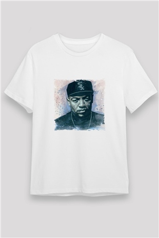 Dr. Dre Baskılı Unisex Beyaz Tişört