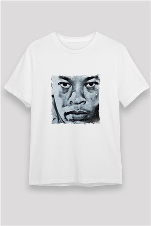 Dr. Dre Baskılı Unisex Beyaz Tişört
