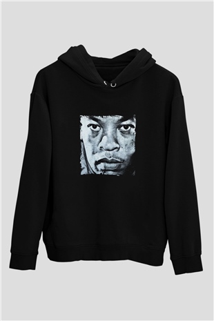 Dr. Dre Baskılı Unisex Siyah Hoodie
