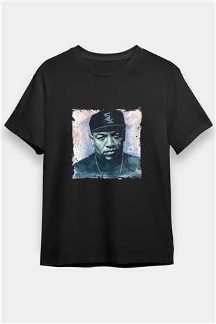 Dr. Dre Baskılı Unisex Siyah Tişört