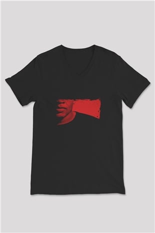 Dr. Dre Baskılı Unisex Siyah V Yaka Tişört