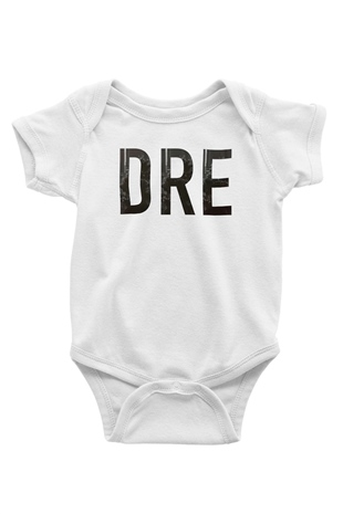 Dr.Dre Baskılı Beyaz Unisex Bebek Body - Zıbın
