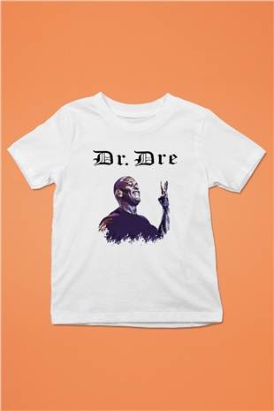 Dr.Dre Baskılı Beyaz Unisex Çocuk Tişört