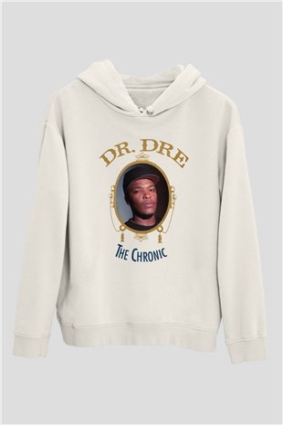 Dr.Dre Beyaz Unisex Kapşonlu Sweatshirt