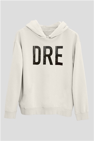 Dr.Dre Beyaz Unisex Kapşonlu Sweatshirt