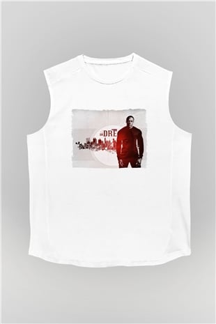 Dr.Dre Beyaz Unisex Kolsuz Tişört