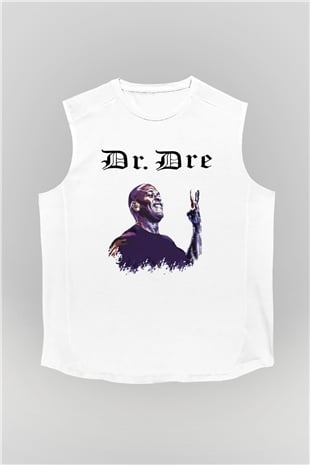 Dr.Dre Beyaz Unisex Kolsuz Tişört