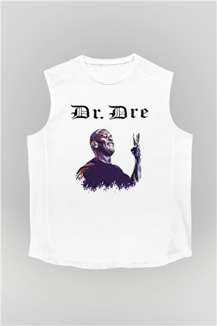 Dr.Dre Beyaz Unisex Kolsuz Tişört