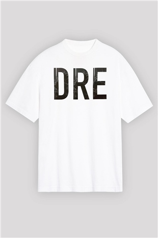 Dr.Dre Beyaz Unisex Oversize Tişört T-Shirt