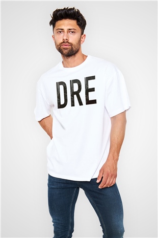 Dr.Dre Beyaz Unisex Oversize Tişört T-Shirt
