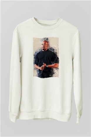 Dr.Dre Beyaz Unisex Sweatshirt