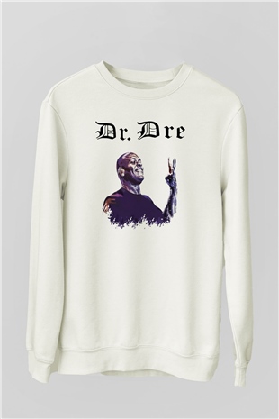 Dr.Dre Beyaz Unisex Sweatshirt