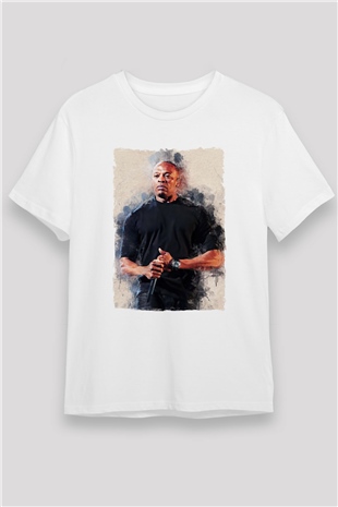 Dr.Dre Beyaz Unisex Tişört T-Shirt - TişörtFabrikası