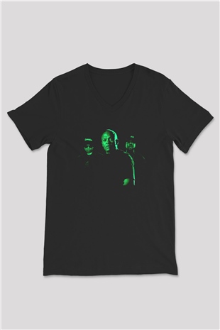 Dr.Dre Siyah Unisex V Yaka Tişört