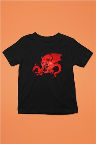 Dragon Age Baskılı Siyah Unisex Çocuk Tişört