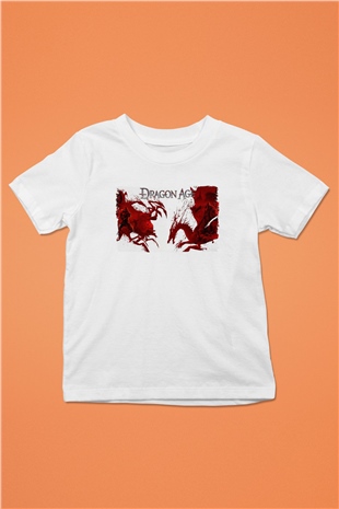 Dragon Age Beyaz Unisex Çocuk Tişört