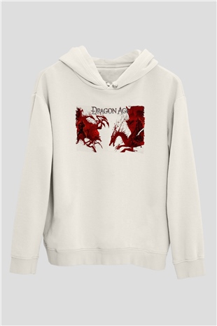 Dragon Age Beyaz Unisex Hoodie