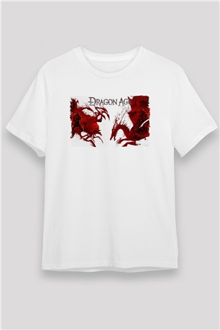 Dragon Age Beyaz Unisex Tişört T-Shirt
