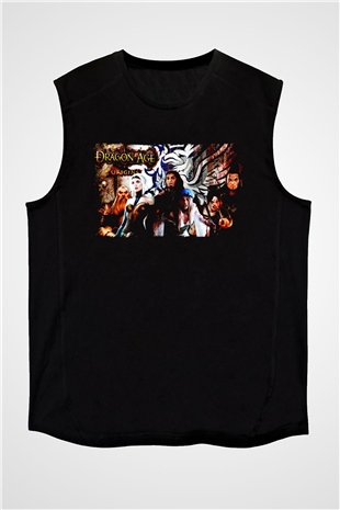 Dragon Age Siyah Unisex Kolsuz Tişört