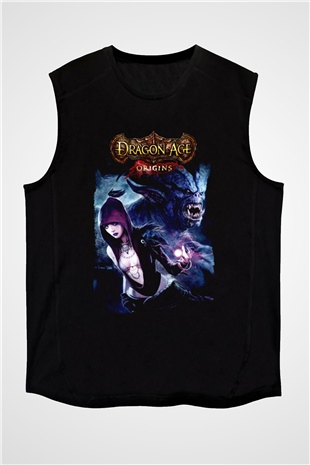 Dragon Age Siyah Unisex Kolsuz Tişört