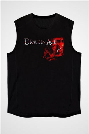 Dragon Age Siyah Unisex Kolsuz Tişört