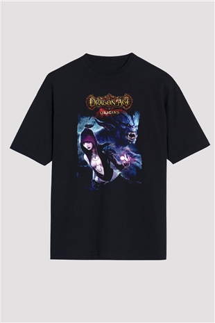Dragon Age Siyah Oversize Tişört Oversize T-shirt