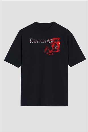 Dragon Age Siyah Oversize Tişört Oversize T-shirt