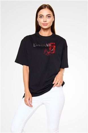 Dragon Age Siyah Oversize Tişört Oversize T-shirt