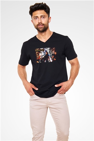 Dragon Age Siyah Unisex V Yaka Tişört