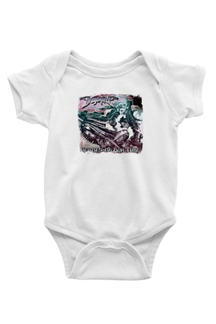 Dragon Force Baskılı Unisex Beyaz Bebek Body - Zıbın