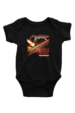 Dragon Force Baskılı Unisex Siyah Bebek Body - Zıbın