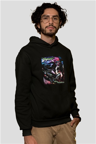 Dragon Force Baskılı Unisex Siyah Hoodie