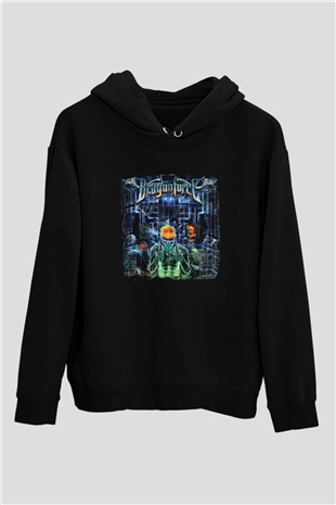 Dragon Force Baskılı Unisex Siyah Hoodie