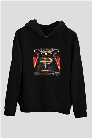Dragon Force Baskılı Unisex Siyah Hoodie
