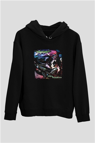 Dragon Force Baskılı Unisex Siyah Hoodie