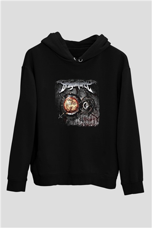 Dragon Force Baskılı Unisex Siyah Hoodie